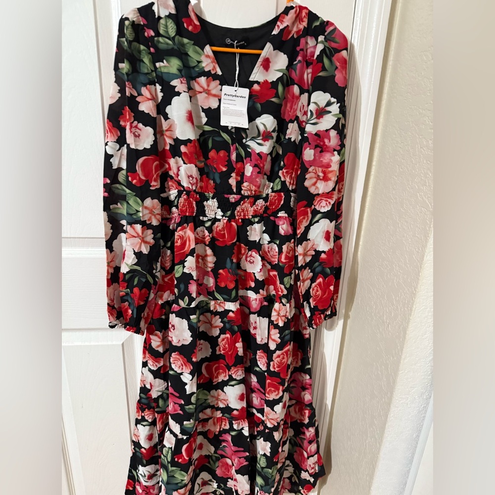 Floral Kids Dress with Belt